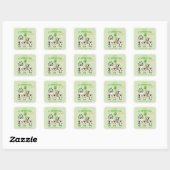 Funny Happy St Patrick's Day to Ewe Irish Sheep スクエアシール (シート)