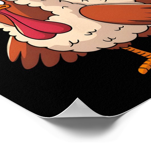 Funny Happy Thanksgiving Turkey A Lamb Costume  ポスター (角)