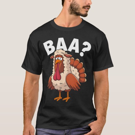 Funny Happy Thanksgiving Turkey A Lamb Costume  Tシャツ (正面)
