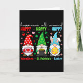 Funny Happy Valentines St Patrick Easter Holiday C カード (正面)