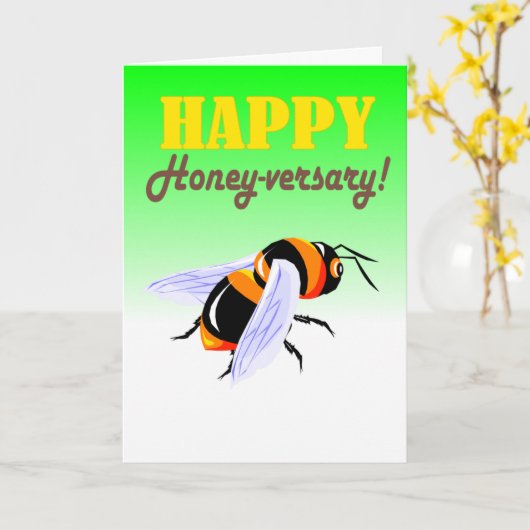 funny happy wedding anniversary カード (黄色い花)