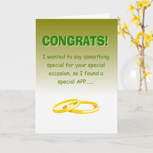 funny happy wedding anniversary カード (黄色い花)