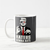 Funny Haters Gonna Hate 6 7 President 67 Trump Six コーヒーマグカップ (左)