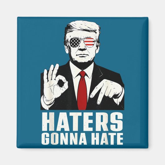 Funny Haters Gonna Hate 6 7 President 67 Trump Six マグネット (正面)