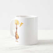 Funny Haunted Chicken F-caw-f Tee コーヒーマグカップ (正面左)