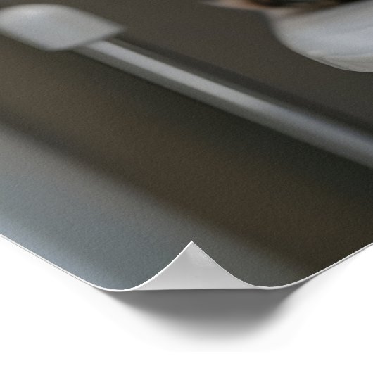 Funny Havanese Dog Print, Bathroom Newspaper Art ポスター (角)