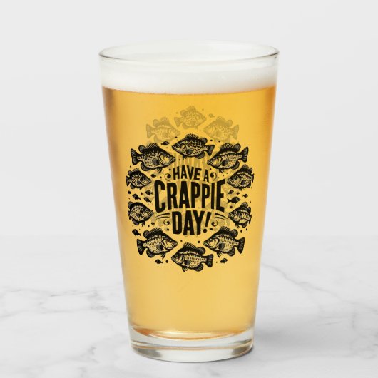 Funny Have a Crappie Day Fishing タンブラーグラス (ドリンク正面)