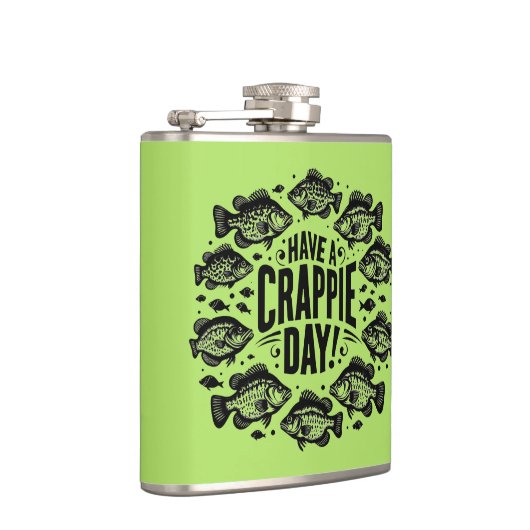 Funny Have a Crappie Day Fishing フラスク (右)
