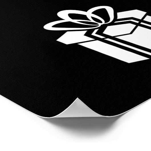 Funny He Forgot To Wrap It Christmas Pregnancy Wom ポスター (角)