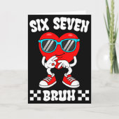 Funny Heart 67 Bruh Valentine Six Seven Meme Gen A カード (正面)