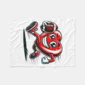 Funny Heart American Football Valentine Srts Women フリースブランケット (正面(横))