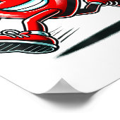 Funny Heart American Football Valentine Srts Women ポスター (角)