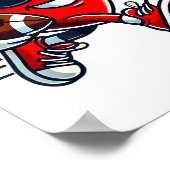 Funny Heart American Football Valentine Srts Women ポスター (角)