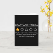 Funny Heart Arrhythmia Awareness One Star Rating S カード (黄色い花)