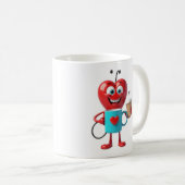 Funny Heart Coffee Mug コーヒーマグカップ (正面右)