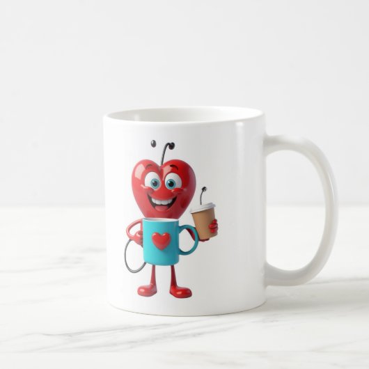 Funny Heart Coffee Mug コーヒーマグカップ (右)