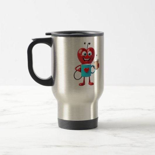Funny Heart Coffee Mug トラベルマグ (左)