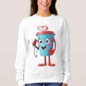 Funny Heart Coffee Sweatshirt スウェットシャツ (正面)