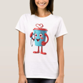 Funny Heart Coffee Tee Tシャツ