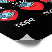 Funny Heart Face Mask Men Women Cute Sweet Valenti ポスター (角)