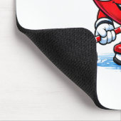 Funny Heart Playing Hockey Apparel  マウスパッド (コーナー)