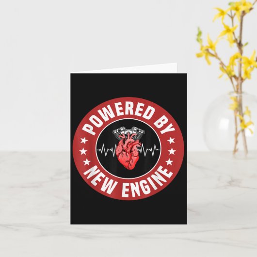 Funny Heart Transplant Survivor Quote Living Heart カード (黄色い花)