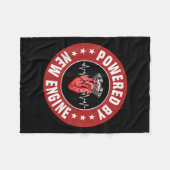 Funny Heart Transplant Survivor Quote Living Heart フリースブランケット (正面(横))