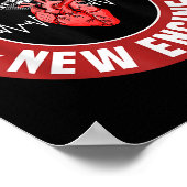 Funny Heart Transplant Survivor Quote Living Heart ポスター (角)