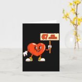 Funny Hearts 67 Valentine Six Seven Meme Gen Alpha カード (黄色い花)