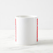 Funny Hearts Bow Tie Suspenders Valentine's Day Co コーヒーマグカップ (中央)