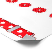 Funny Hearts Bow Tie Suspenders Valentine's Day Co ポスター (角)