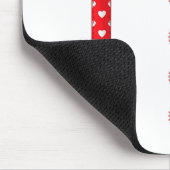 Funny Hearts Bow Tie Suspenders Valentine's Day Co マウスパッド (コーナー)