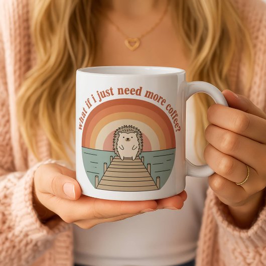 Funny Hedgehog Coffee Morning Slogan Mug コーヒーマグカップ