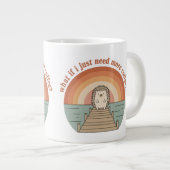 Funny Hedgehog Coffee Morning Slogan Mug ジャンボコーヒーマグカップ (正面右)