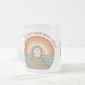 Funny Hedgehog Coffee Morning Slogan Mug フロストグラスマグカップ (正面左)