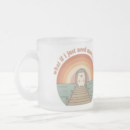 Funny Hedgehog Coffee Morning Slogan Mug フロストグラスマグカップ