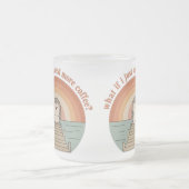 Funny Hedgehog Coffee Morning Slogan Mug フロストグラスマグカップ (中央)