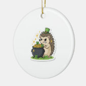 Funny Hedgehog Party Pooper St. Patrick’s Day セラミックオーナメント (左)