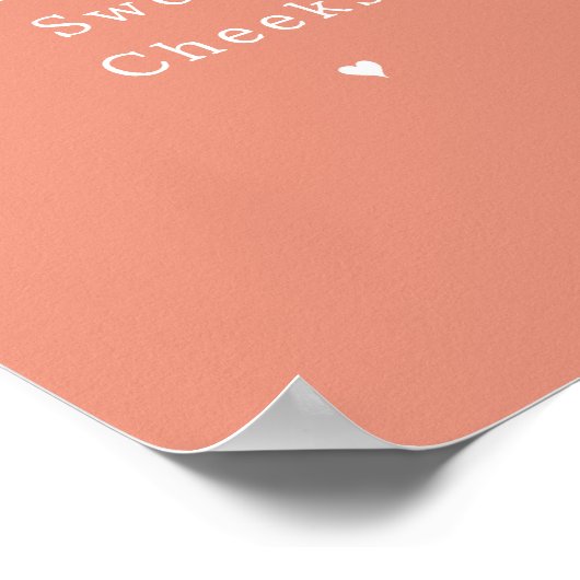 Funny Hello Sweet Cheeks Bathroom Poster ポスター (角)