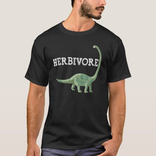 Funny Herbivore Dinosaur Vegan Vegetarian Life Sty Tシャツ (正面)