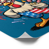 Funny here to bang chicken fcawf bird staff flag  ポスター (角)