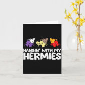 Funny Hermit Crabs Lover Hermit Crab Owner - Black カード (黄色い花)