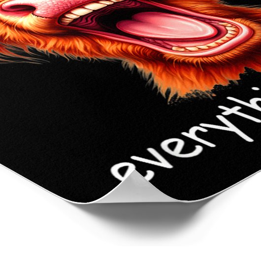 Funny Highland Cow It's Fine I'm Fine Everything I ポスター (角)