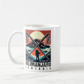 Funny Hiking Art Climbed Mount Kilimanjaro For Hik コーヒーマグカップ (左)