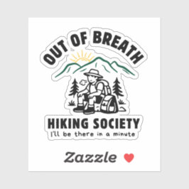 Funny Hiking Out Of Breath Mountain Sunrise シール