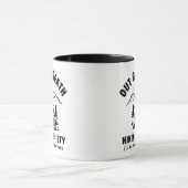 Funny Hiking Out Of Breath Mountain Sunrise マグカップ (中央)