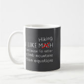 Funny Hiking Over Math Humor Mountains Vs Equation コーヒーマグカップ (左)