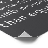 Funny Hiking Over Math Humor Mountains Vs Equation ポスター (角)