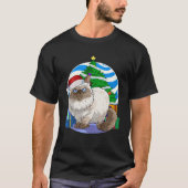 Funny Himalayan Cat Santa Christmas Tree Decor Tシャツ (正面)