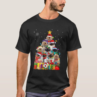 Funny Himalayan Christmas Tree Cute Pet Cat Lover Tシャツ